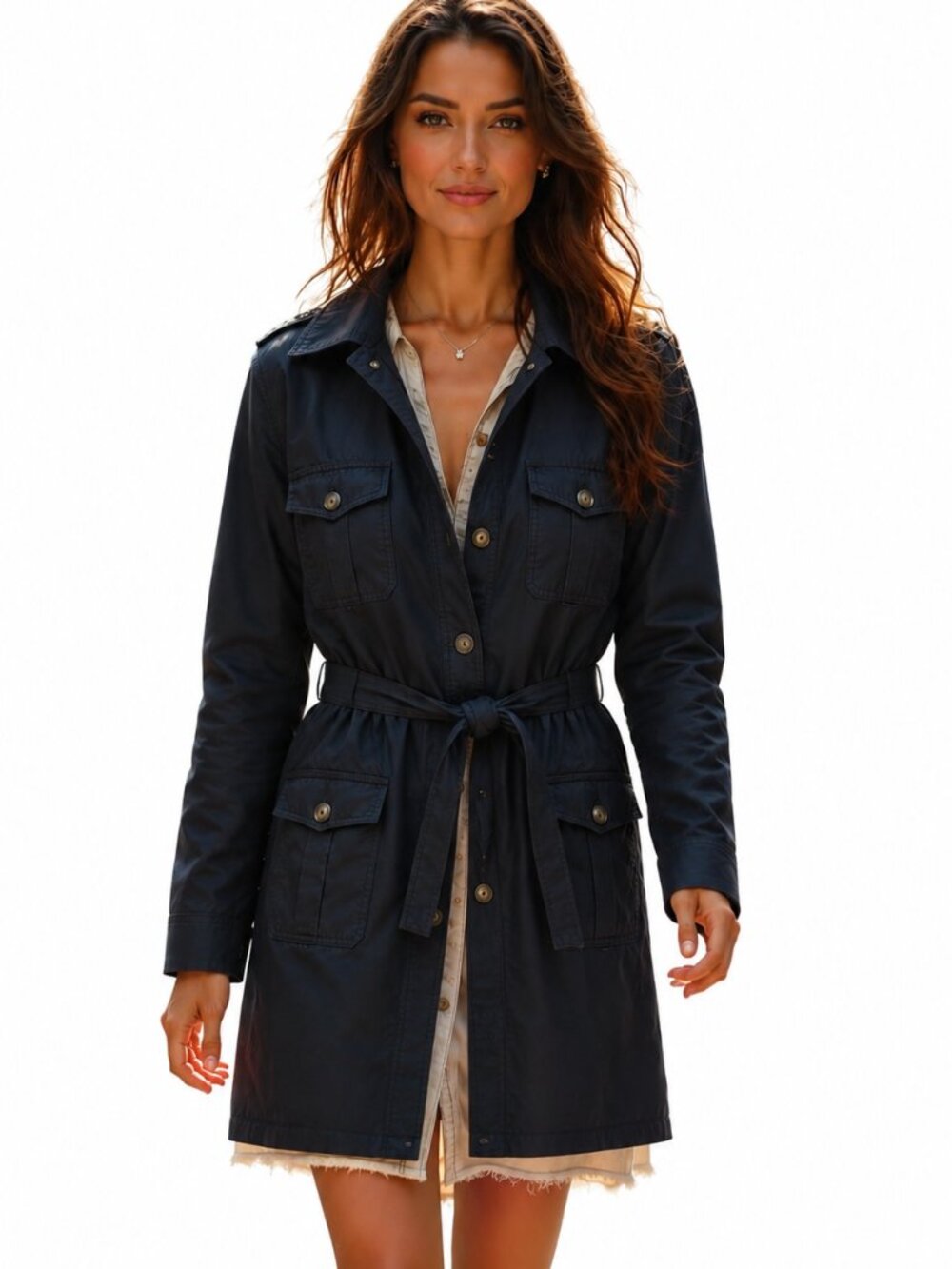 EUC Denver Hayes black trench coat